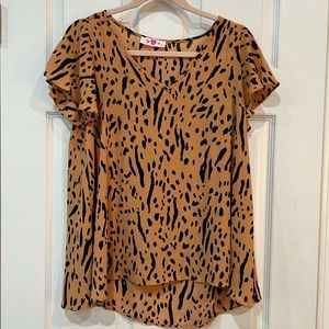 Buddy Love Avril Flutter Sleeve V-Neck Top